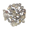 Old World Opulence: Rose Cut Diamond Brooch in Baroque Style